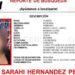 Natália Sarahí Hernández Perfecto, menor desaparecida, fue localizada y está a salvo tras días de incertidumbre.