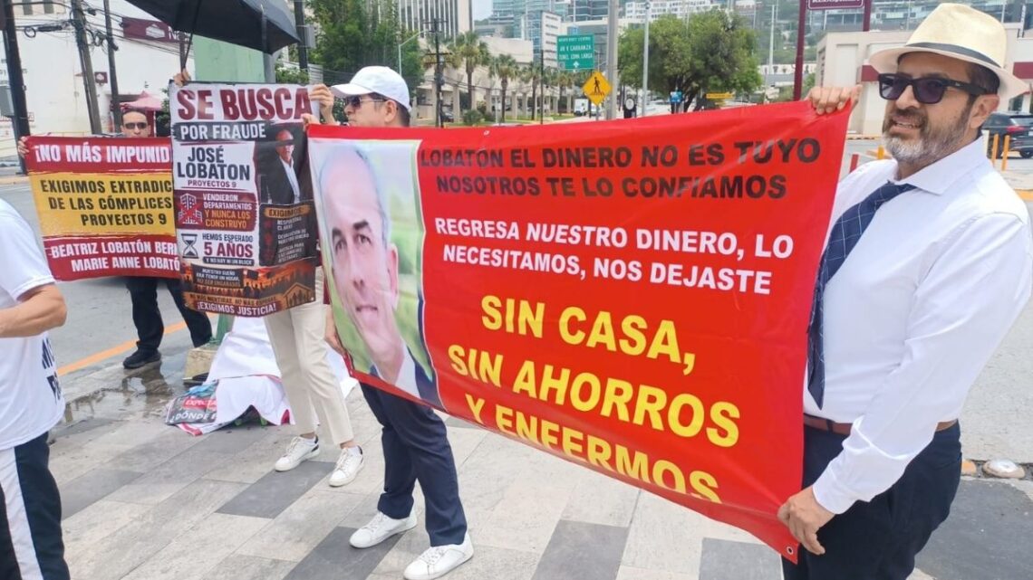 Manifestantes en San Pedro piden respuestas por el presunto fraude inmobiliario relacionado con Proyectos 9.