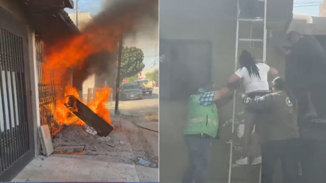 Un incendio en Villa California desata la movilización de emergencias, rescatando a tres personas y una mascota.