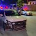 Un fuerte choque entre un auto y una motocicleta en Residencial Viñedos provoca heridas a tres personas.