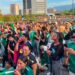 A pesar de la eliminación ante Inglaterra, los seguidores del Tri celebraron con entusiasmo en la Macroplaza.