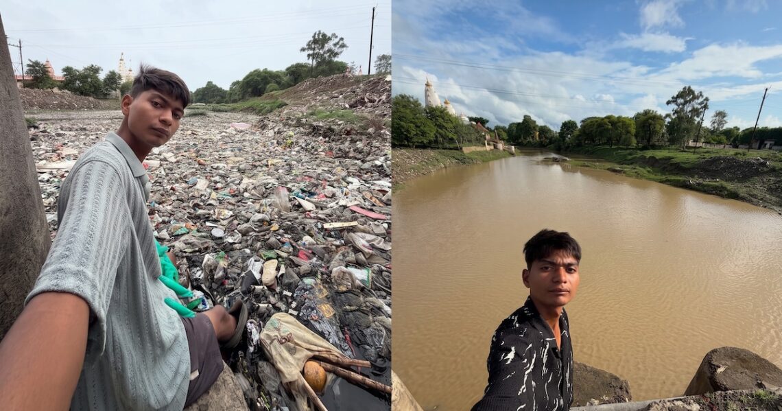 Descubre la inspiradora historia de un joven que solo limpia ríos en India y su impacto viral en redes.