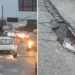 Un bache inesperado en la autopista al Aeropuerto de Monterrey genera alarma entre los conductores, afectando a más de 10 vehículos.